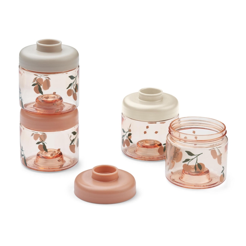 Mini Snackboxen Tritan &#039;Peach&#039; 4er Set