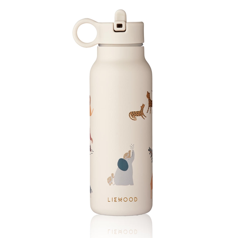 Thermo-Trinkflasche &#039;Safaritiere&#039; beige 350ml