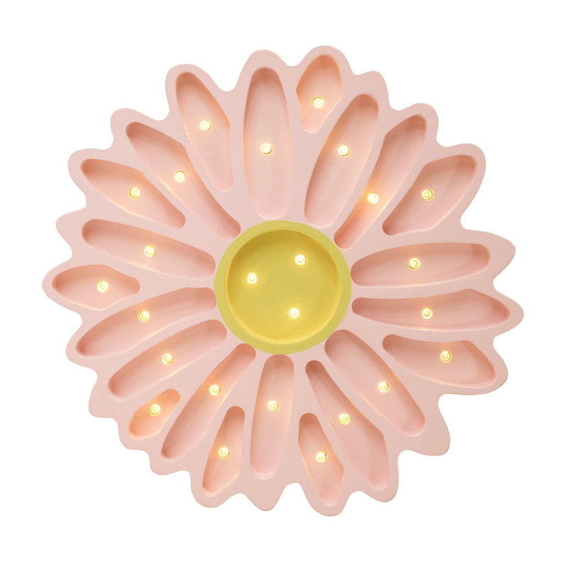 LED Kinderlampe &#039;Daisy&#039; rosa 27cm dimmbar