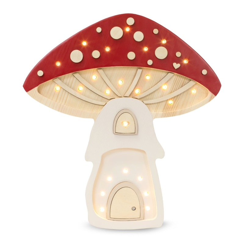 LED Kinderlampe &#039;Fliegenpilz&#039; 32cm dimmbar