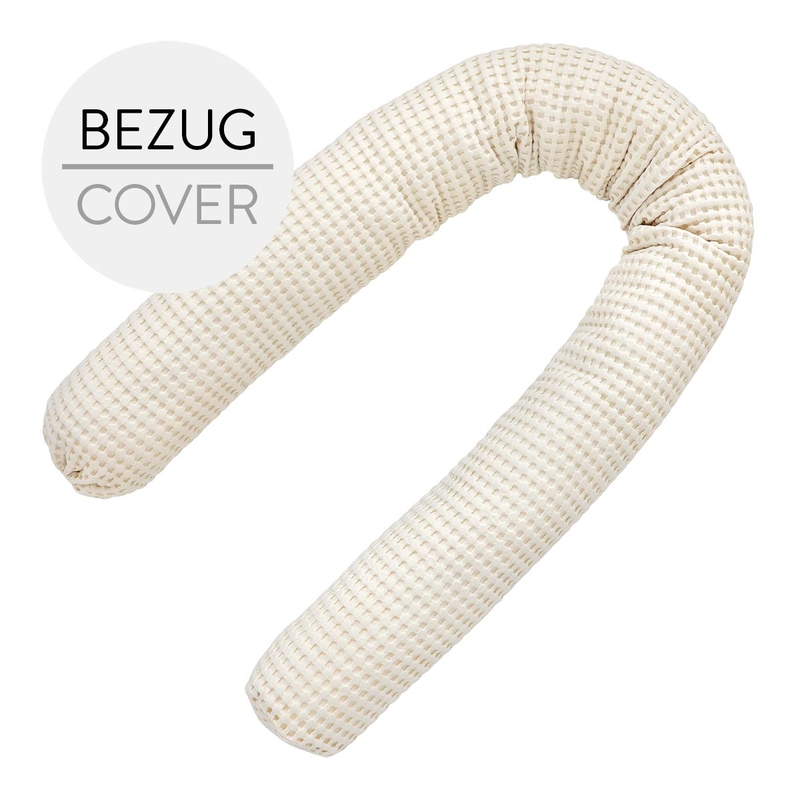 Bettschlangenbezug Waffel creme 180cm