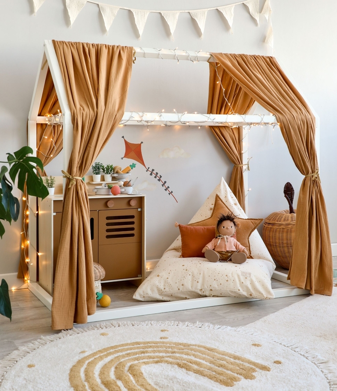 Childhome Montessori Hausbett Buche weiß online 70x140cm kaufen