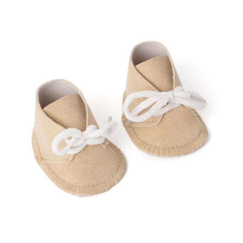 Puppenschuhe Filz beige für 38cm Puppen