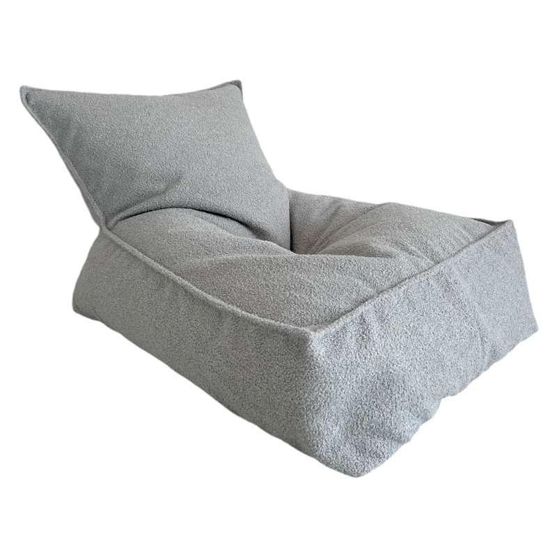 Kinder Sessel/Sitzsack Bouclé grau 80cm