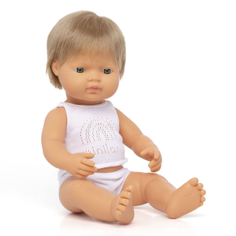 Puppe Junge blond 38cm