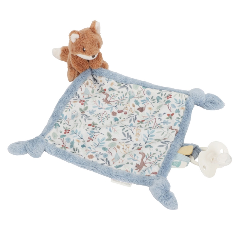 Schnuffel- &amp; Schnullertuch &#039;Forest Friends&#039; blau