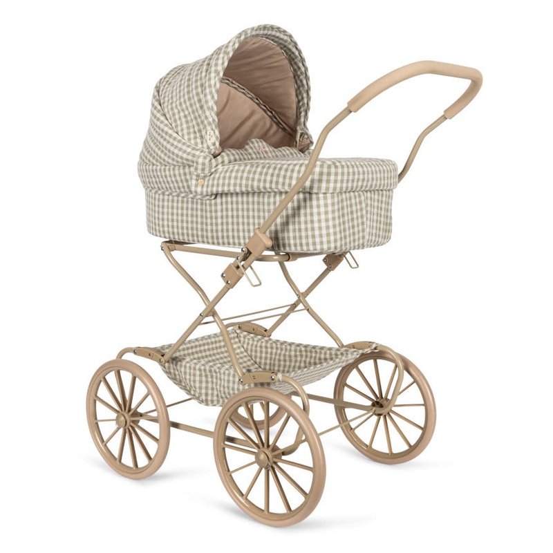 Puppenwagen &#039;Karo&#039; beige/creme ab 3 Jahren