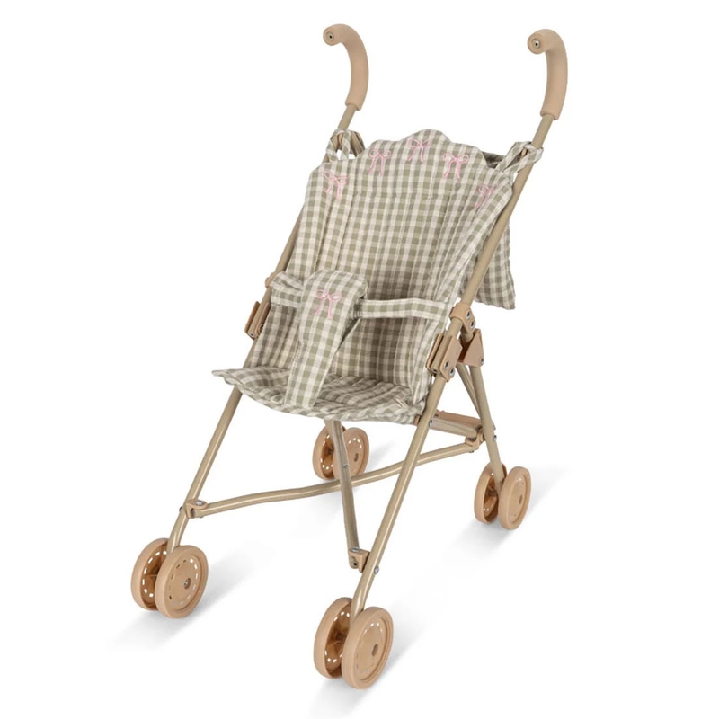 Puppenbuggy &#039;Karo&#039; beige/creme ab 3 Jahren