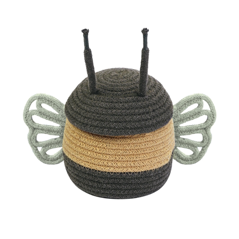 Korb Biene &#039;Baby Bee&#039; dunkelgrau/gelb 15 cm