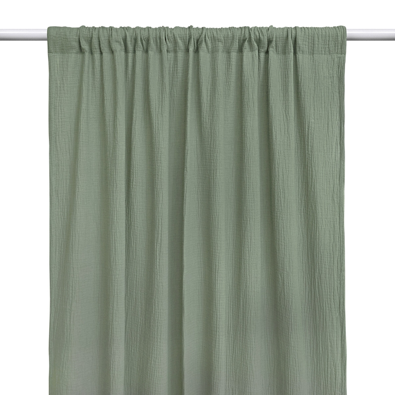 Vorhang mit Tunnelzug Musselin khaki H 240cm