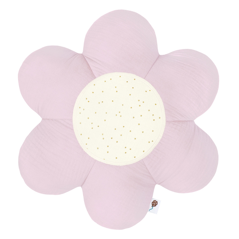 Kinderkissen Blume lila/creme 40cm