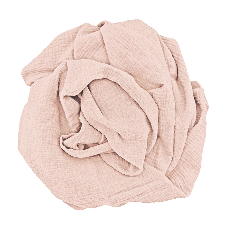 Swaddle/Pucktuch Musselin puderrosa 120x120cm