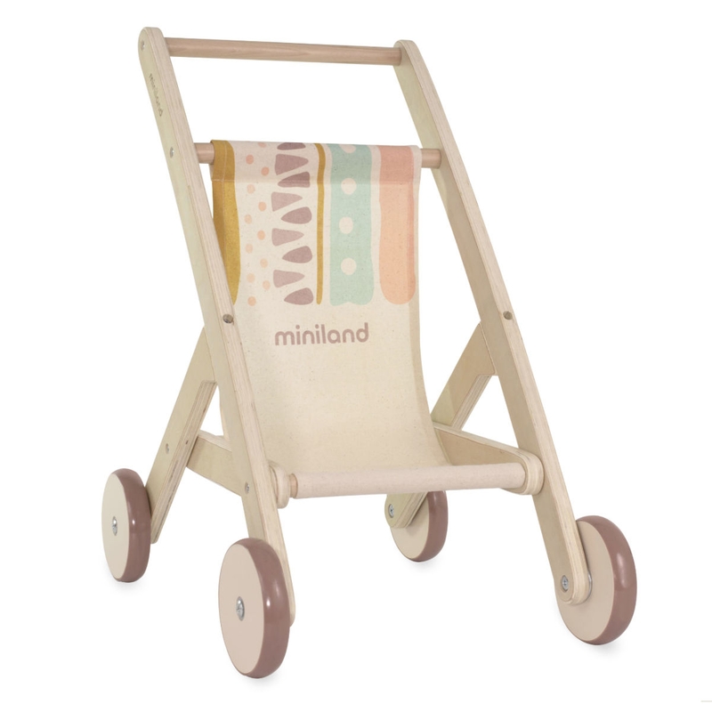 Puppenbuggy aus Holz 31x50cm ab 18 Monaten