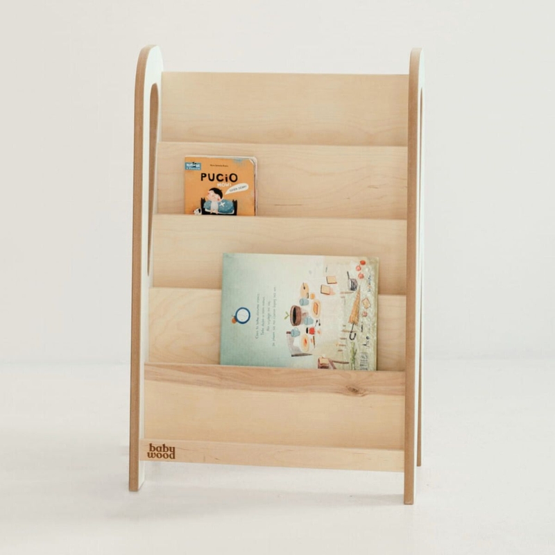 Kinder Bücherregal &#039;Slim&#039; aus Holz weiß