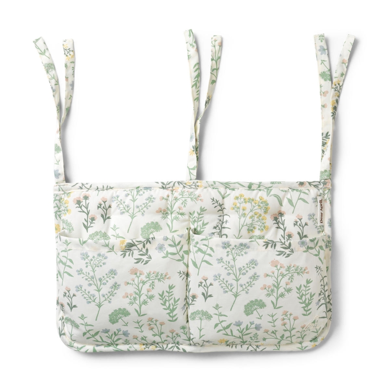 Bio Betttasche Baumwolle Blumen 38x24cm