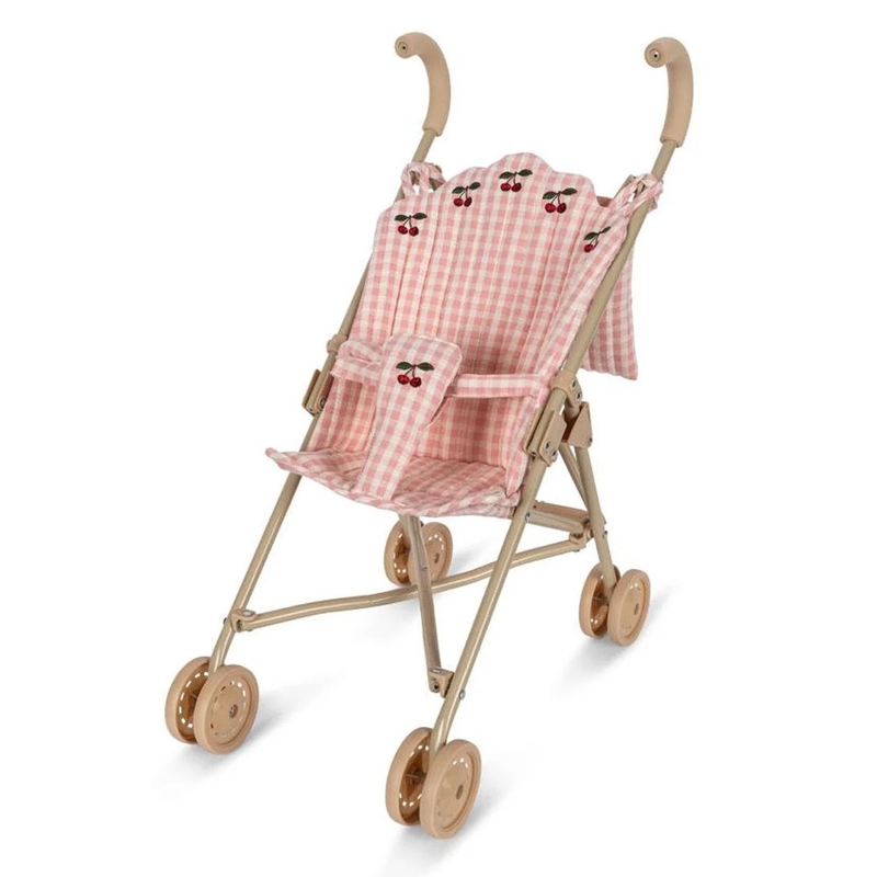 Puppenbuggy &#039;Karo&#039; rosa/creme ab 3 Jahren