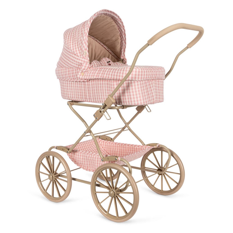 Puppenwagen &#039;Karo&#039; rosa/creme ab 3 Jahren