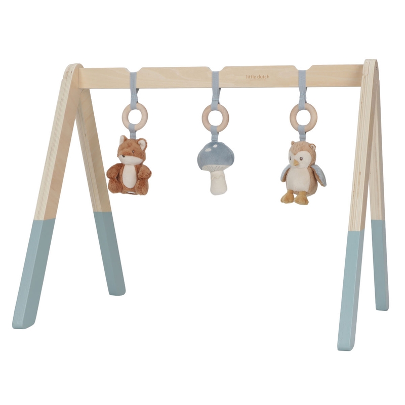 Spielbogen Holz &amp; Anhänger &#039;Forest Friends&#039; blau