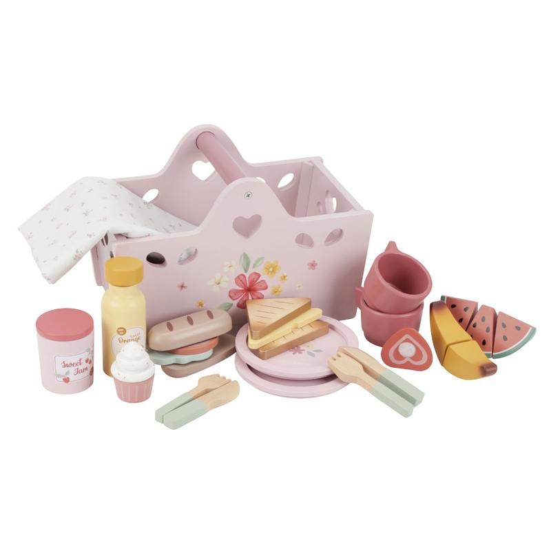 Picknick Set aus Holz rosa ab 2 Jahren