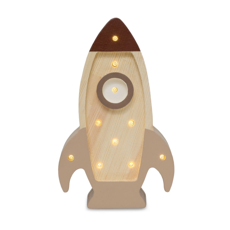 LED Kinderlampe &#039;Rakete&#039; beige 22 cm dimmbar