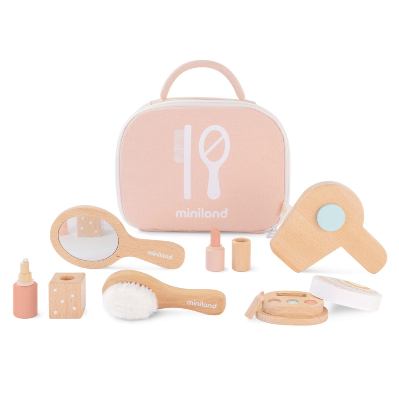 Puppen Spielset &#039;Beauty&#039; Holz 7-tlg. ab 3 Jahren